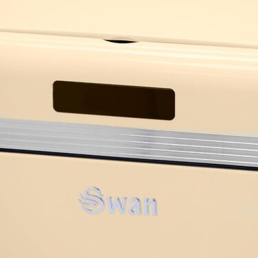 Відро для сміття Swan Retro з датчиком руху, 45 л, метал, кремовий, ретро-дизайн
