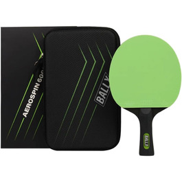 Ракетки для настільного тенісу BallX Pro Carbon з сумкою 2 шт чорно-зелені
