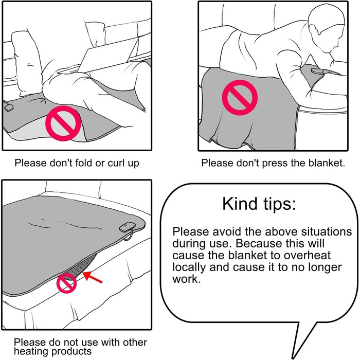 Електрична ковдра 160x130 см, Бежева