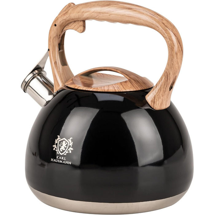 Чайник Karl Hausmann Induktion 3L з автоматичним свистком - нержавіюча сталь, підходить для всіх плит