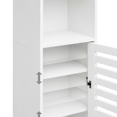 Висока шафа для ванної кімнати Relaxdays з дверцятами