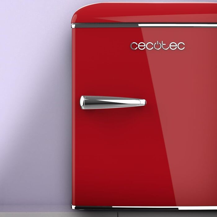Міні-холодильник Cecotec Bolero CoolMarket TT Origin 45L червоний. Холодильник міні, з Icebox, LED-підсвічуванням, хромованою ручкою, відкривачем для пляшок, вінтажний стиль.