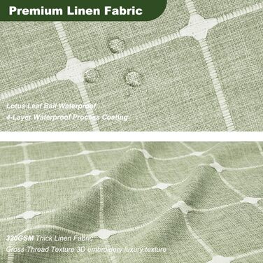 Завіса для душу Sage Green - Фармхаус Boho Modern з льону для ванної кімнати, Вінтажна Country, важка, з бахромою, Chic Bohemian, 48x72 см (1 шт.)