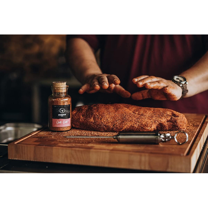 Спринцовка для м'яса MOESTA-BBQ 10396 - нержавіюча сталь, 5 насадок для маринування та приготування