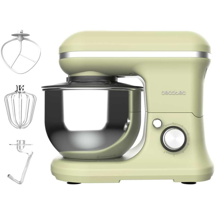 Міксер Cecotec Cecomixer Merengue 5L 1200W: 6 швидкостей, сталева чаша 5л, зелений, 5 функцій