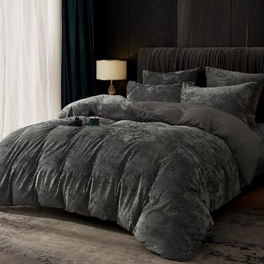 Постільна білизна PHF Velvet 155x220 см з 2 наволочками 80x80 см, Cuddly Velvet, Сірий