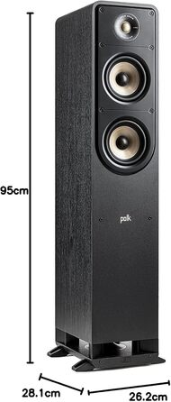 Підлогова акустика Polk Audio Signature Elite ES50 HiFi, Hi-Res, сумісна з Dolby Atmos/DTSX, Чорний