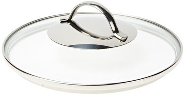 Скляна кришка для каструль та сковорідок WMF 20 см, термостійке скло з металевою ручкою, підходить для посудомийки