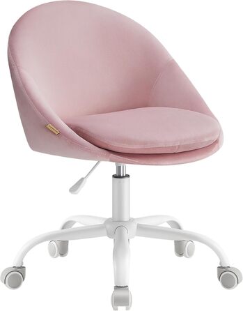 Крісло для домашнього офісу регулюється по висоті за допомогою м'якої подушки - пастельно-рожевий