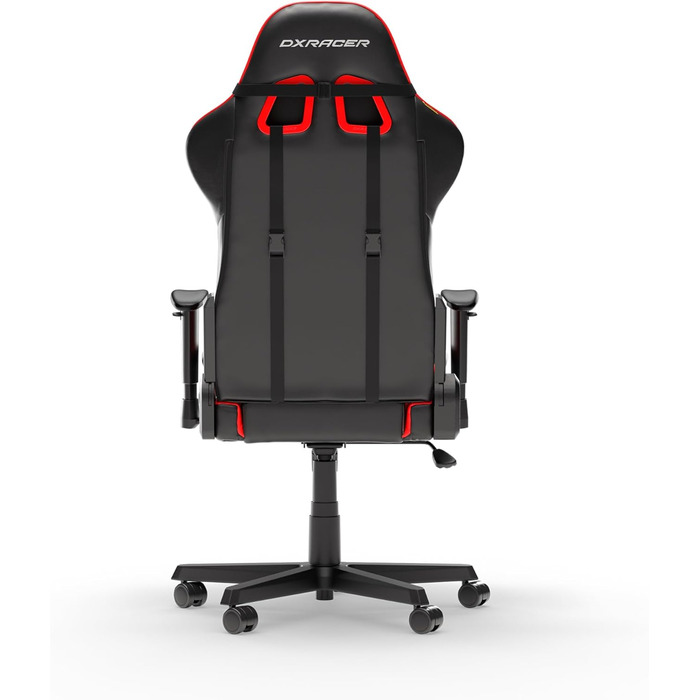 Крісло ігрове DXRacer Formula L з ПВХ шкіри - Оригінальне ергономічне крісло для геймерів та офісу (Чорний & Червоний, FD23)
