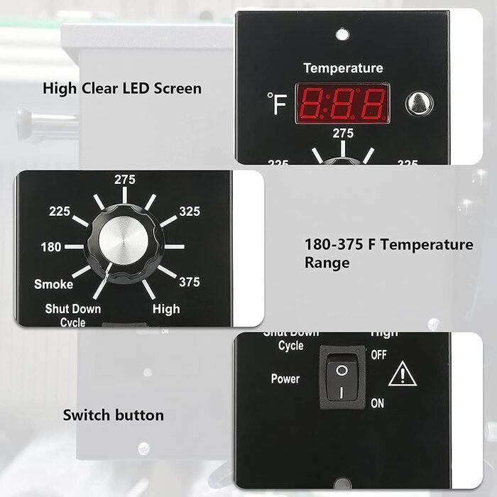 Набір цифрових контролерів Unidanho для заміни пелетних грилів Traeger з 2 датчиками м'яса і датчиком температури RTD 17,8 см-Заміна і модернізація аксесуарів для гриля Traeger (без м'ясного зонда)