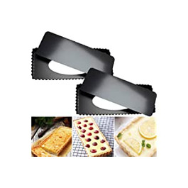 Форма для пирога з заварним кремом LANYOTA з підйомним підставою, прямокутна форма для випічки пирога з заварним кремом, Формочки для тарталеток, з антипригарним покриттям