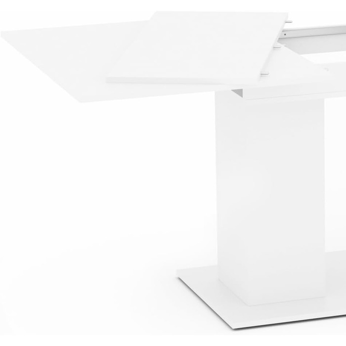 Розсувний обідній стіл Vicco Dix, дуб Goldkraft, 140 x 90 см, колір білий / Flyaway Orchidee