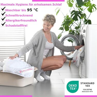 Ковдра DreamHome 135x200 см на 4 сезони - Оeko-Tex сертифікована, адаптована стегальна ковдра 135x200 см - літня та зимова ковдра - ковдра на всі сезони