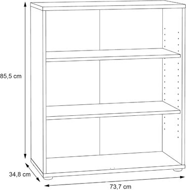 Книжкова шафа Newroom Shelf Artisan Oak Modern - 73,7x85,5x34,8 см (ШxВxГ) - Шафа з стоячою полицею - Lucius.Sixteen Кабінет Вітальня 09- Полиця V5