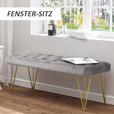 Лавка для взуття HOMCOM з оксамитовим чохлом Velvet Grey 116x44.5x49см ідеально підходить для передпокою та передпокою