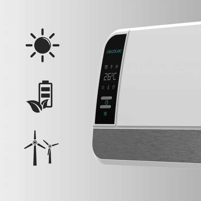 Керамічний обігрівач Cecotec Ready Warm 5350 Power Box Ceramic Connected: 2000 Вт, LED-дисплей, Wi-Fi, пульт, 3 режими, гойдання, IP22, безпека