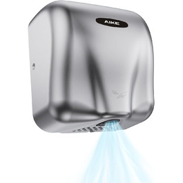 AIKE AK2801B Преміум сушарка для рук - електрична, з датчиком, HEPA-фільтр, нержавіюча сталь, 10-15 сек сушіння