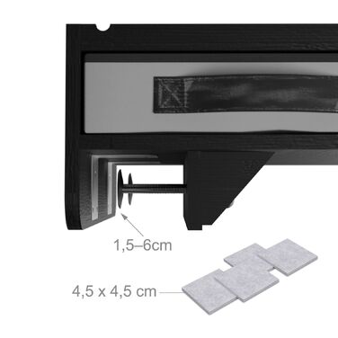 Набір з двох приліжкових столиків Relaxdays з бамбука з кріпленням