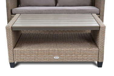 Комплект садових меблів з техноротанга Di Volio Firenze DV-016GF, бежевий, 6 предметів