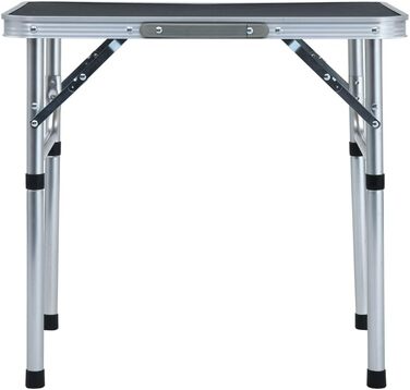 Кемпінговий стіл Складаний розкладний стіл Стіл з валізою Стіл Розкладний стіл Садовий стіл Стіл для вечірок Алюмінієвий стіл Стіл для пікніка Сірий алюміній 60x45см
