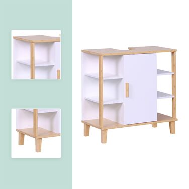 Підставка під раковину Relaxdays з дверцятами та полицями