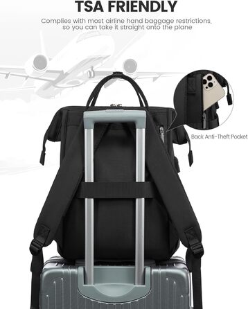 Сумка-рюкзак LOVEVOOK для жінок, для ноутбука, подорожей, роботи, школи, університету. Містка, водонепроникна, елегантна, бежева (15,6 дюймів)