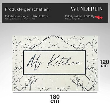 Килимова доріжка Wunderlin 120x180 см мармур