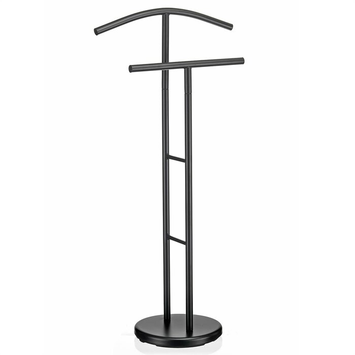 Стійка для одягу IDIMEX LAURENZ - чорна металева з вішалкою для штанів