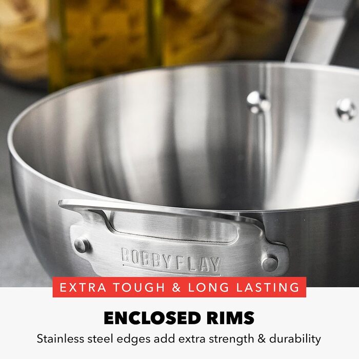 Набір сковорідок GreenPan x Bobby Flay: 20.3 см та 25.4 см, професійні, тришарові, з антипригарним покриттям, індукційні, для посудомийної машини