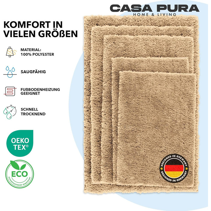 М'який килимок для ванної кімнати Casa Pura Sky Soft 80x150 см | Антиковзаючий, ручне прання