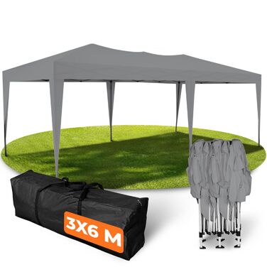 Павільйон Kronenburg розкладний, 3x3 м, водонепроникний, захист від сонця UV 50+, колір шампань, з 4-ма боковими панелями