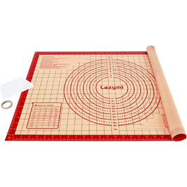 Силіконовий килимок для випічки Lazymi 71x51 см червоний