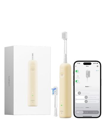 Електрична зубна щітка Laifen Wave Spezial з осциляцією та вібрацією, звукова, для дорослих, з додатком, 2 насадки (зелена), 1 шт. (упаковка) (жовта, 1 шт. (упаковка))