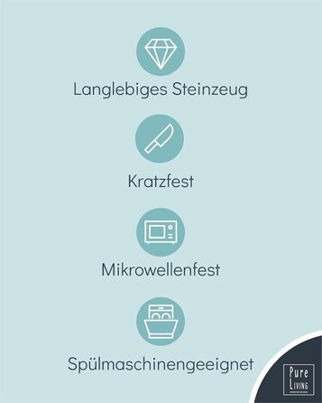 Набір посуду Steingut (36 предметів) для 12 осіб, Rustic стиль, бежевий колір, Pure Living, Tafelservice