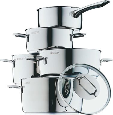 Каструля WMF Astoria 16 см без кришки, 1,5 л, з нержавіючої сталі Cromargan, для індукційних плит