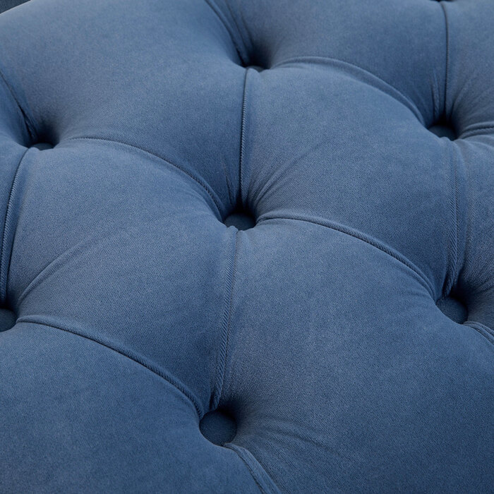 HOMCOM Лавка-ліжко Лавка для взуття Velvet Blue 118 x 45 x 42 см з піднятими ніжками для спальні та передпокою