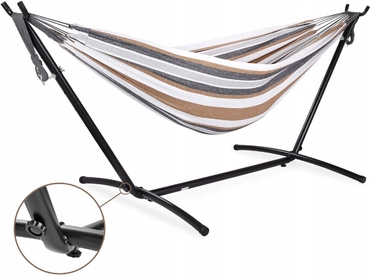 Гамак з стійкою Italform, багатоколірний, навантаження до 150 кг, 260 x 150 см