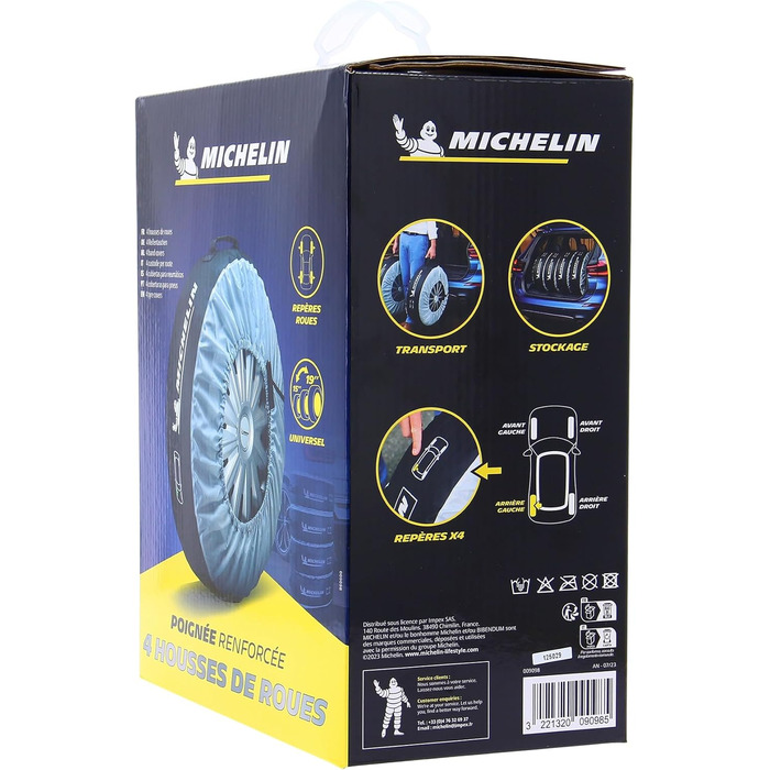 Захисний чохол для 4 шин Michelin - пилозахисний, для зберігання