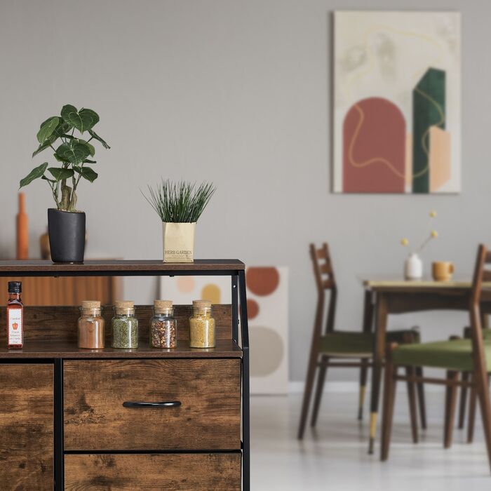 Комод Relaxdays з 5 висувними ящиками