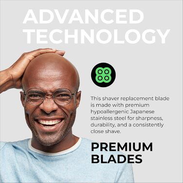 Змінні леза для бритви Skull Shaver Baron PRO (4 шт.) для моделей Pitbull, Palm та Butterfly Kiss