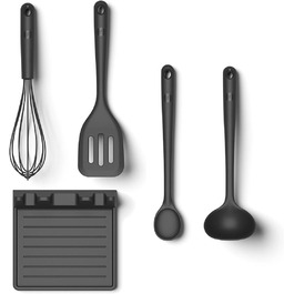 Набір кухонних аксесуарів Hoffmann Küchenhelfer-Set (5 предметів), антрацит, силікон-сталевий сердечник
