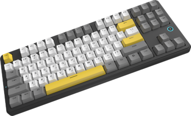 Дротова механічна клавіатура Ajazz AK870 V2 Flying Fish switches Black Grey Yellow (AK870-V2-FF-BGY)