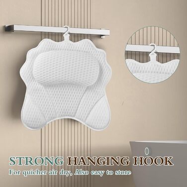 Подушка для ванни RUVINCE з ергономічною підтримкою голови, шиї, плечей та спини. 4D подушка для ванни з 6 потужними присосками, підходить для всіх ванн