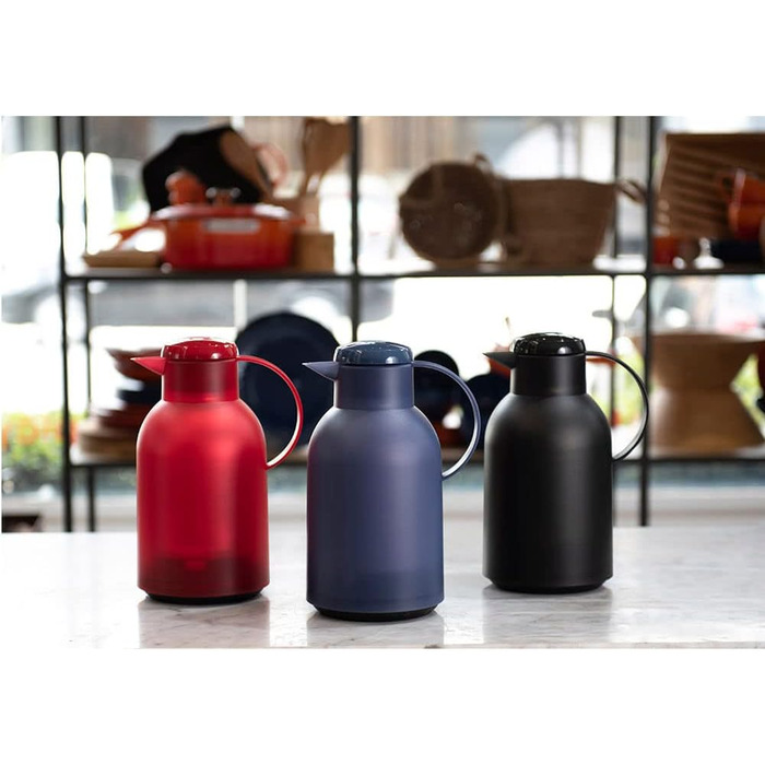 Термос Emsa Samba 1,5 л з Quick Press, 12 год гаряче, 24 год холодне, червоний