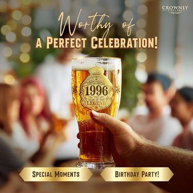 Пивний келих з гравіюванням 570 мл, 50 років, Персоналізований подарунок для чоловіка/тата на День народження, Декор