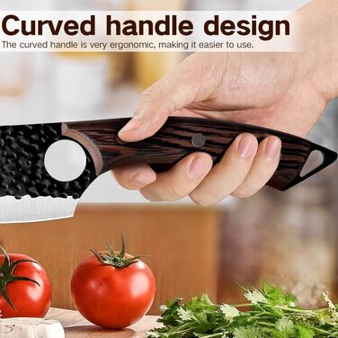 Набір кухонних ножів 2 шт. ручної роботи з піхвою - професійний ніж шеф-кухаря, для нарізки, японський гострий ніж для дому