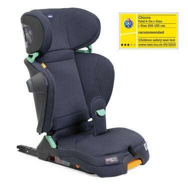 Автокрісло Chicco Fold&Go I-Size 15-36 кг з роз'ємами ISOFIX, група 2/3 для дітей від 3-12 років, складне і складне, бічний захист, регулювання висоти і ширини, India Ink