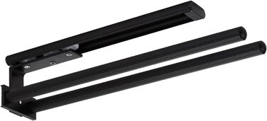 Тримач для рушників SOTECH TED з алюмінію, чорний матовий, 2-х секційний, телескопічний, 325-487 мм