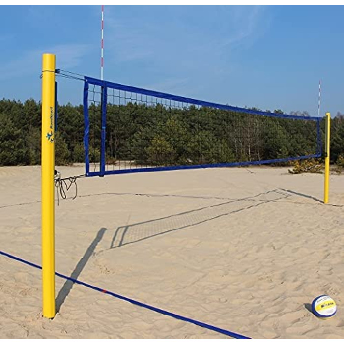 Професійна сітка RomiSport для пляжного волейболу Волейбол 8,5 м, професійна сітка 9,5 м для пляжного волейболу Червоний синій атмосферостійкий відкритий закритий (червоний, 9,5 м)